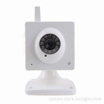 Wireless IP Camera, H264, 300K Pixels/IR Vision/Plug-and-play/Built-in Mic/Speaker/32GB TF Card Slot